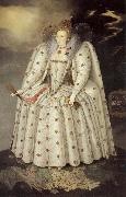 unknow artist The Ditchley Portrait of Queen Elizabeth oil painting on canvas